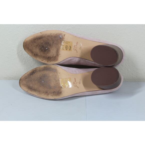 J. Crew Mid Stacked Heel Pump in Suede Pink L0315 Size 7.5 - Picture 5 of 6